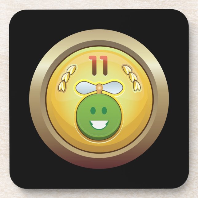 Glitch Achievement numismatizer gryphon class Drink Coaster (Front)