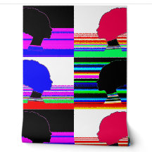 Glitch Afro Profile – Pop Art Wallpaper