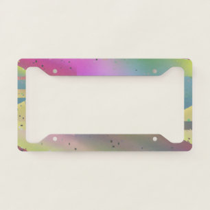 Glitch Art Pixels Vaporwave Esthetic Analog Fault License Plate Frame