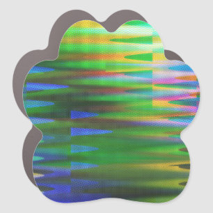 Glitch Art Vaporwave Aesthetic Analog Fault Car Magnet