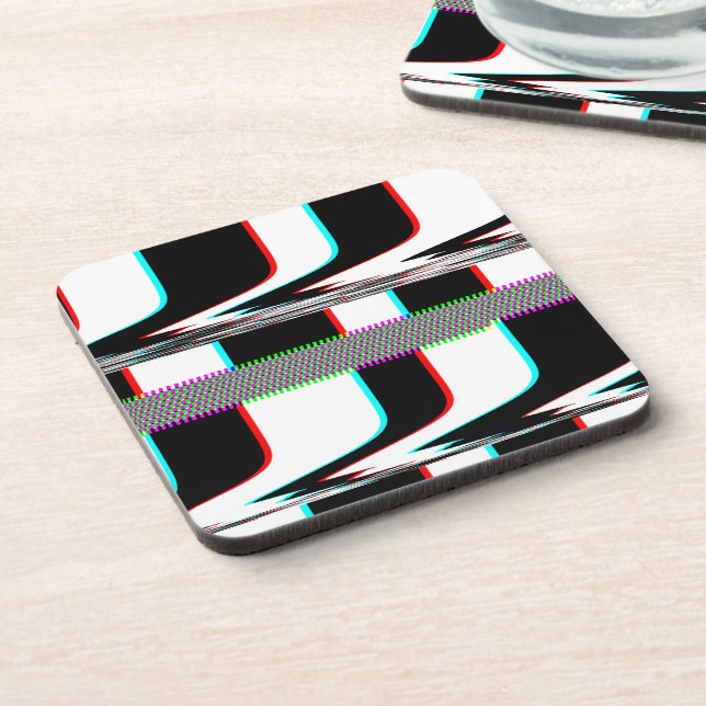 Glitch Beverage Coaster (Left Side)