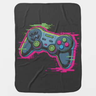 Glitch Controller Baby Blanket