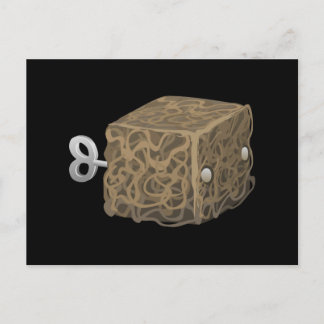 Glitch dustbunny cubimal postcard