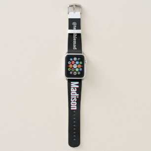 Glitch E-Girl Personalized Typography Apple Watch Band