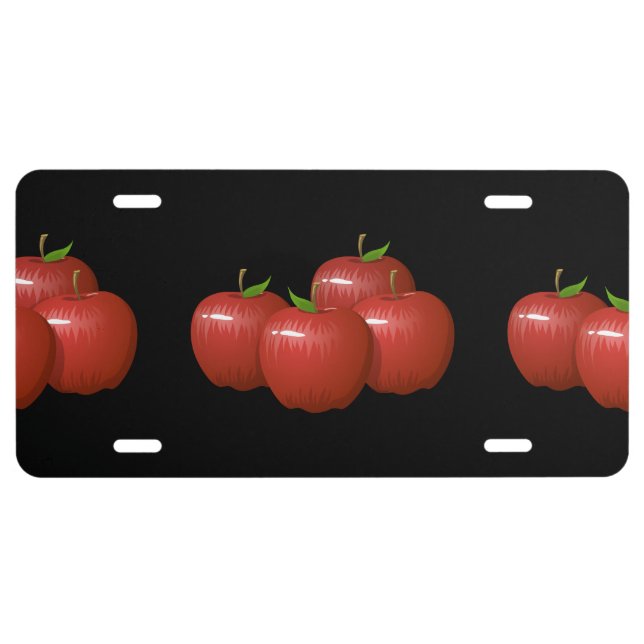 Glitch Food apple License Plate (Front)