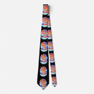 Glitch Food berry bowl Neck Tie
