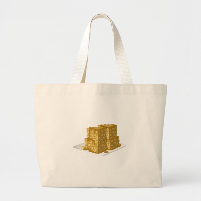 Glitch Food oaty cake Large Tote Bag (Front)