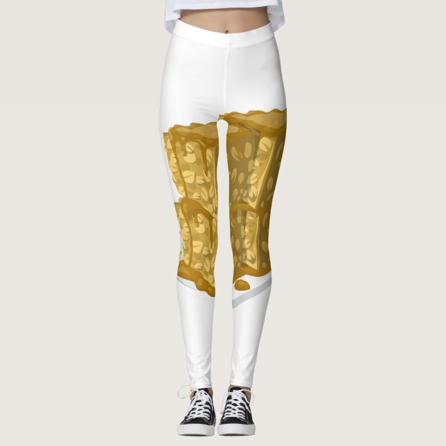 Glitch Food oaty cake Leggings (Front)
