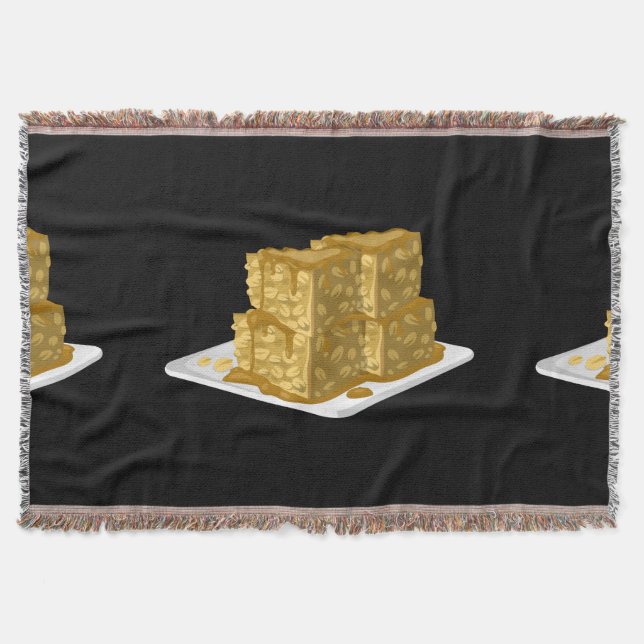 Glitch Food oaty cake Throw Blanket (Front)