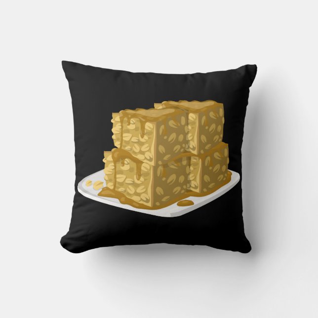 Glitch Food oaty cake Throw Pillow (Front)