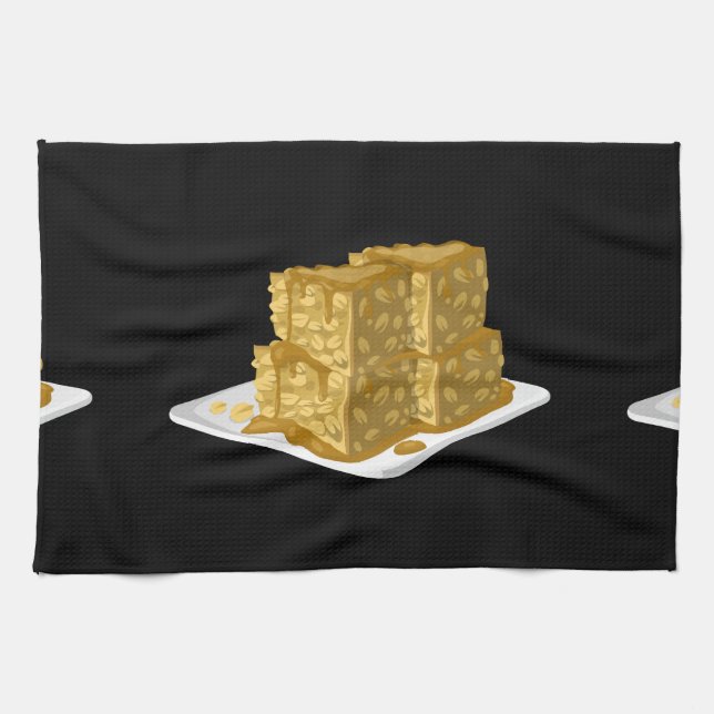Glitch Food oaty cake Towel (Horizontal)