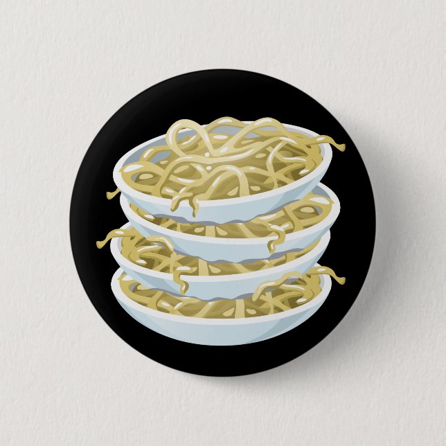 Glitch Food plain noodles Pinback Button (Front)