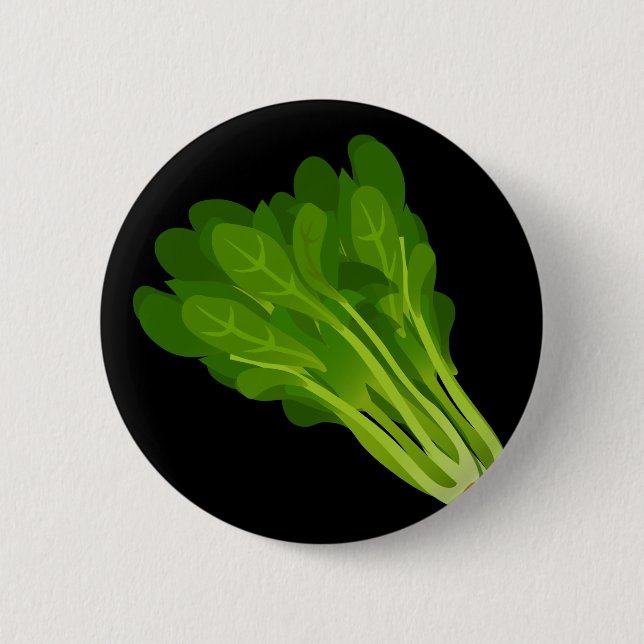 Glitch Food spinach Pinback Button (Front)