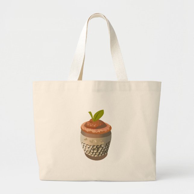 Glitch Food thimble berry Large Tote Bag (Front)