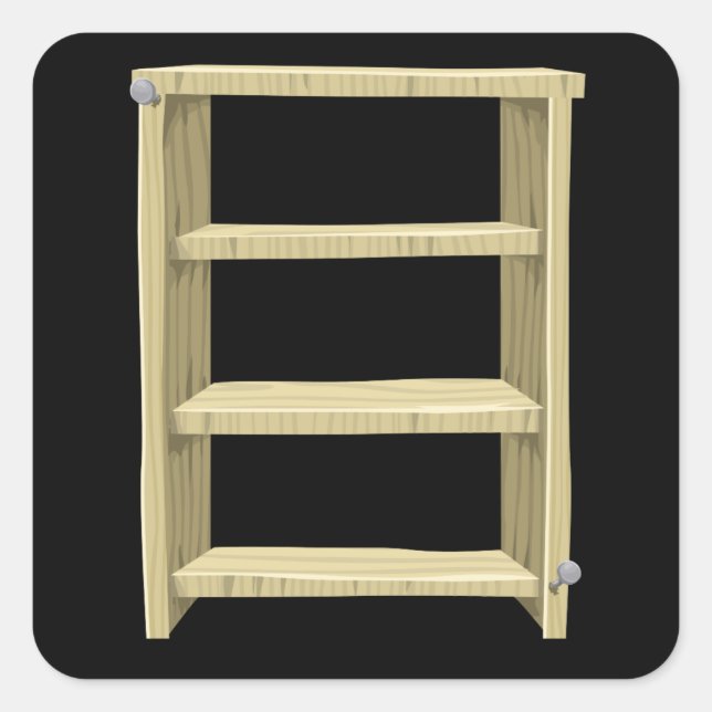 Glitch furniture bookcase square sticker (Front)
