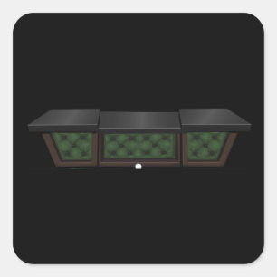 Glitch furniture counter billard green quilted cou square sticker