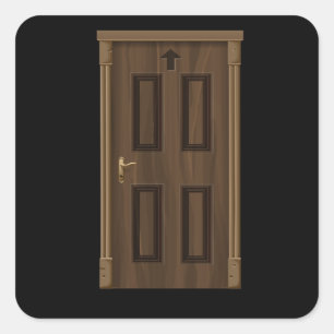 Glitch furniture door color painting brown door square sticker