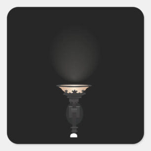 Glitch furniture gothic wall lamp square sticker