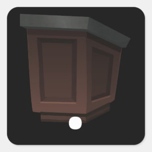 Glitch furniture roomdeco wooden podium square sticker