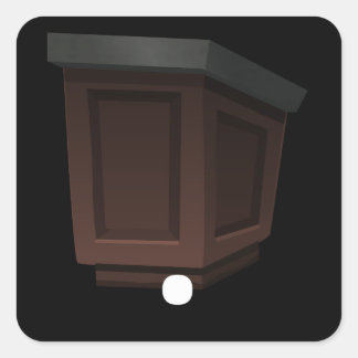 Glitch furniture roomdeco wooden podium square sticker