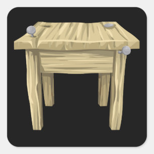 Glitch furniture sidetable square sticker