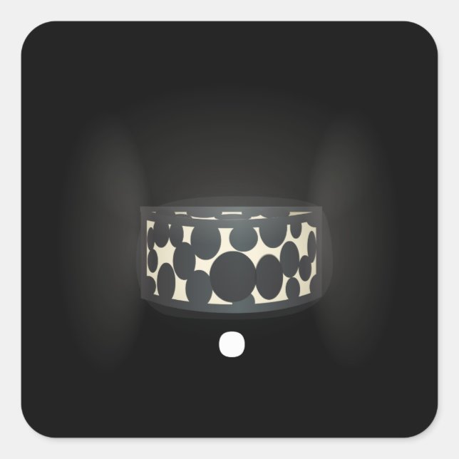 Glitch furniture sleek wall lamp square sticker (Front)