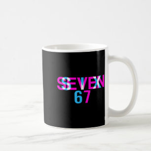 Glitch Optical Illusion Funny Six Seven 67 Meme Ge Coffee Mug