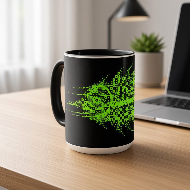 Glitch Pixel Code Fish  Mug (Creator Uploaded)