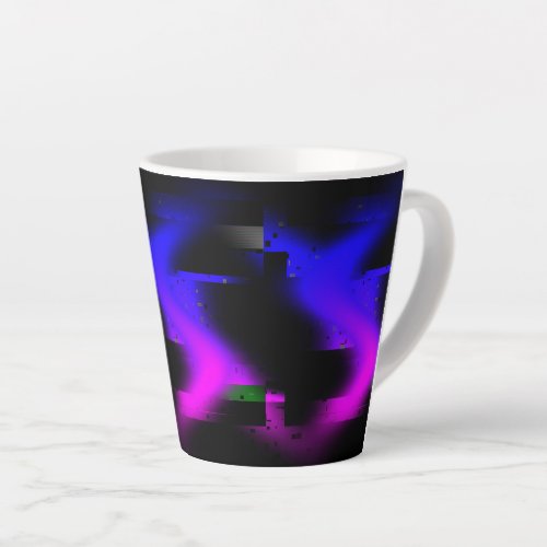 Glitch Plasma Black Latte Mug