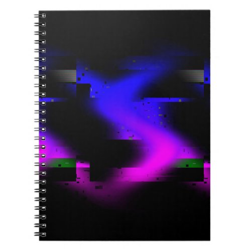 Glitch Plasma Black Notebook