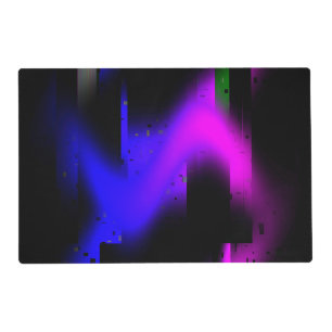 Glitch Plasma Black Placemat