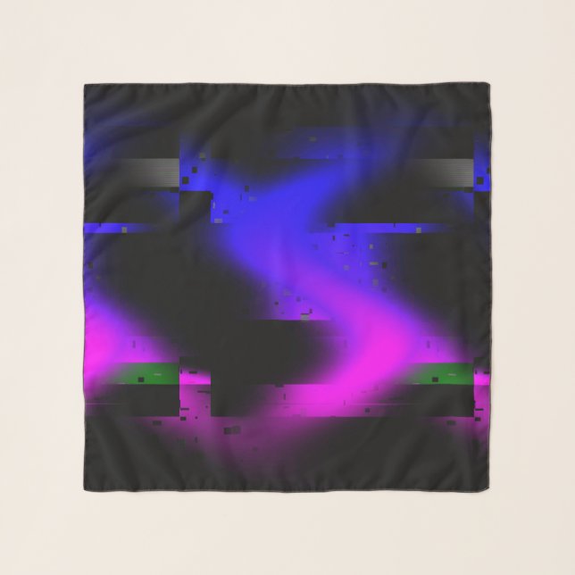 Glitch Plasma Black Scarf (Front)