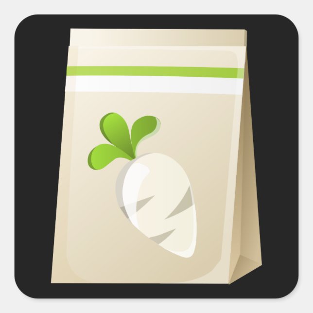 Glitch Seeds seed parsnip Square Sticker (Front)