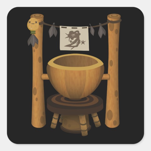 Glitch Shrines npc shrine firebog friendly Square Sticker (Front)