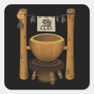 Glitch Shrines npc shrine firebog humbaba Square Sticker