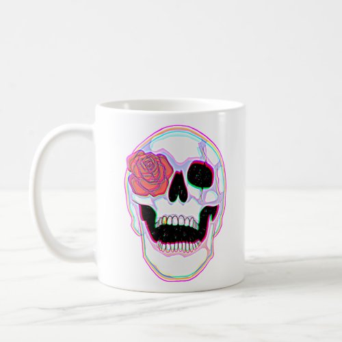 Glitch skull coffee mug