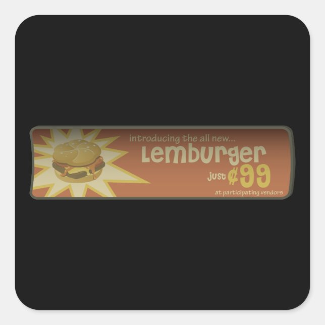 Glitch Subway subway ad 4 Square Sticker (Front)