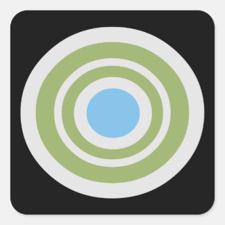 Glitch Subway subway map next stop blue Square Sticker