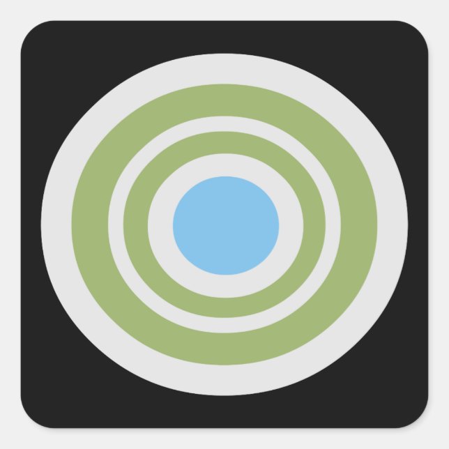 Glitch Subway subway map next stop blue Square Sticker (Front)