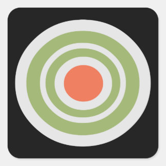 Glitch Subway subway map next stop red Square Sticker