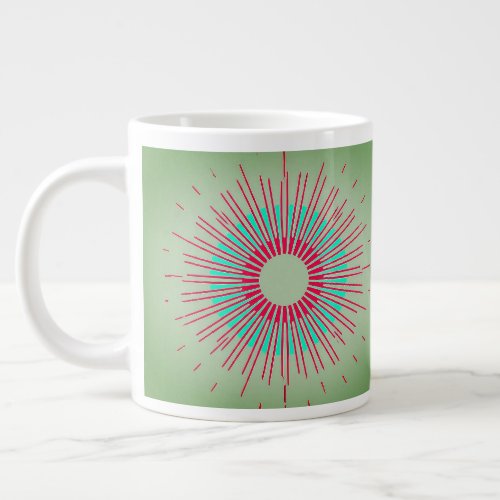 Glitch Sun _ Radiant Disruption Light Giant Coffee Mug