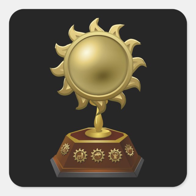 Glitch Trophies trophy emblems Square Sticker (Front)