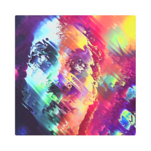 Glitch vision metal print