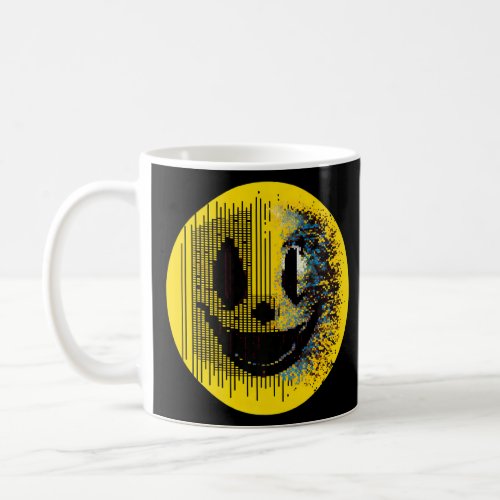 Glitchcore Digital Face _ Algorithmic Art _ Digita Coffee Mug