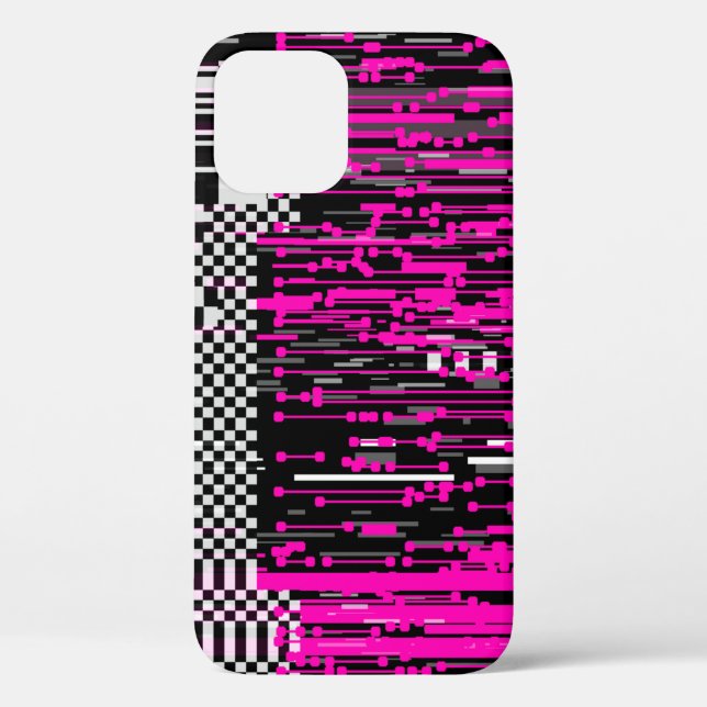 Glitched retro VHS screen with flickers and broken Case-Mate iPhone Case (Back)