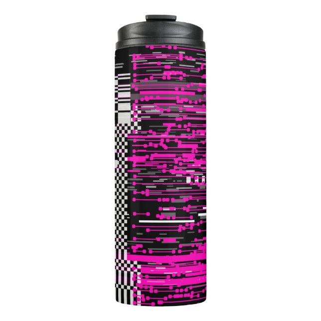 Glitched retro VHS screen with flickers and broken Thermal Tumbler (Front)