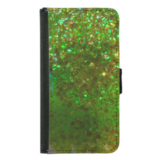 Glite glam green glitter Cell Phone Case wallet!
