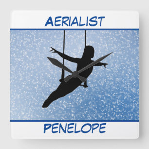 gliter square wall clock