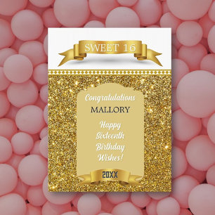 Glitsy! Personalized BIG Sweet 16 Birthdat Card