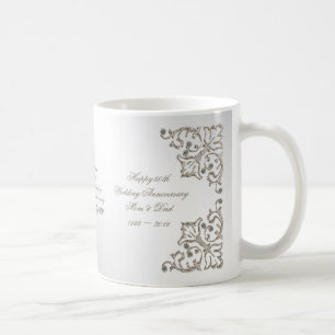 Glitter 60th Diamond Wedding Anniversary Mug